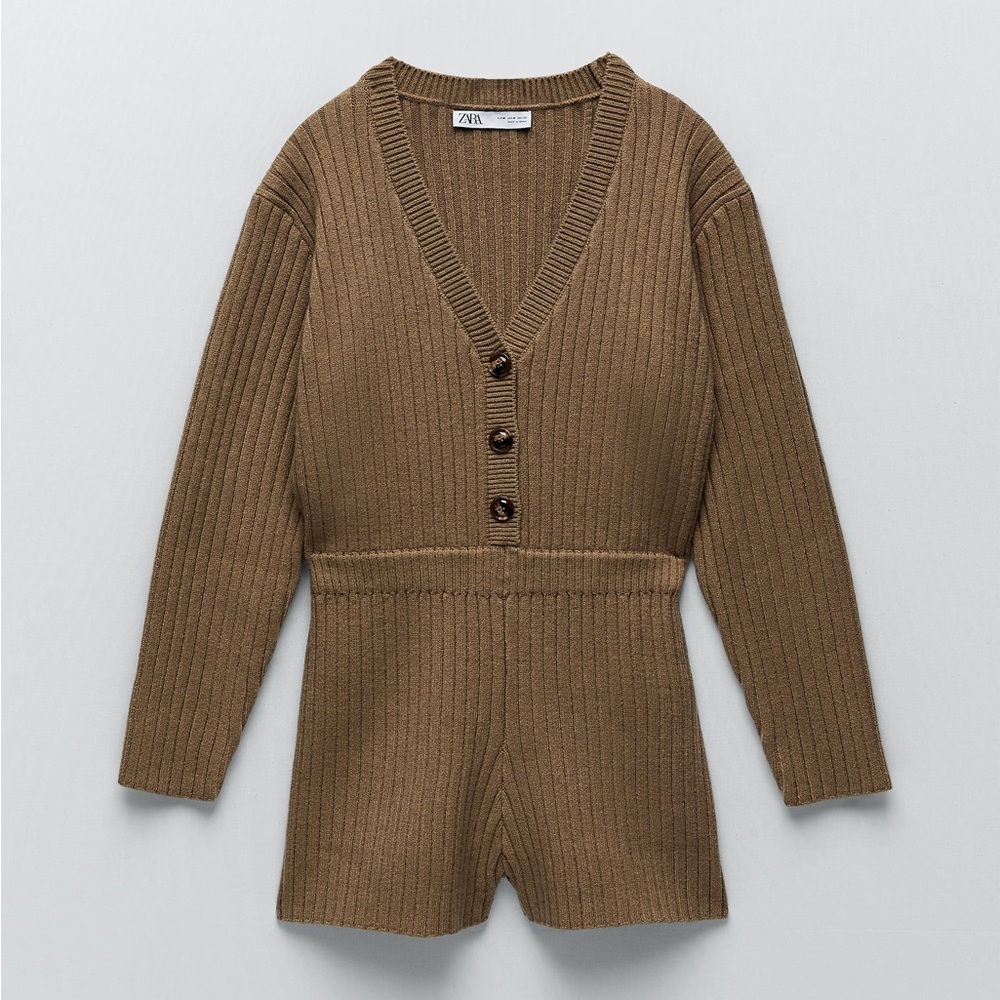 Zara knit short jumpsuit